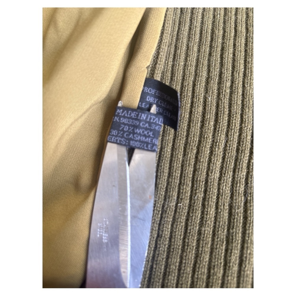 Prada Olive Green Suede & Wool Cashmere Zip Jacket Made in 🇮🇹 - Picture 9 of 12